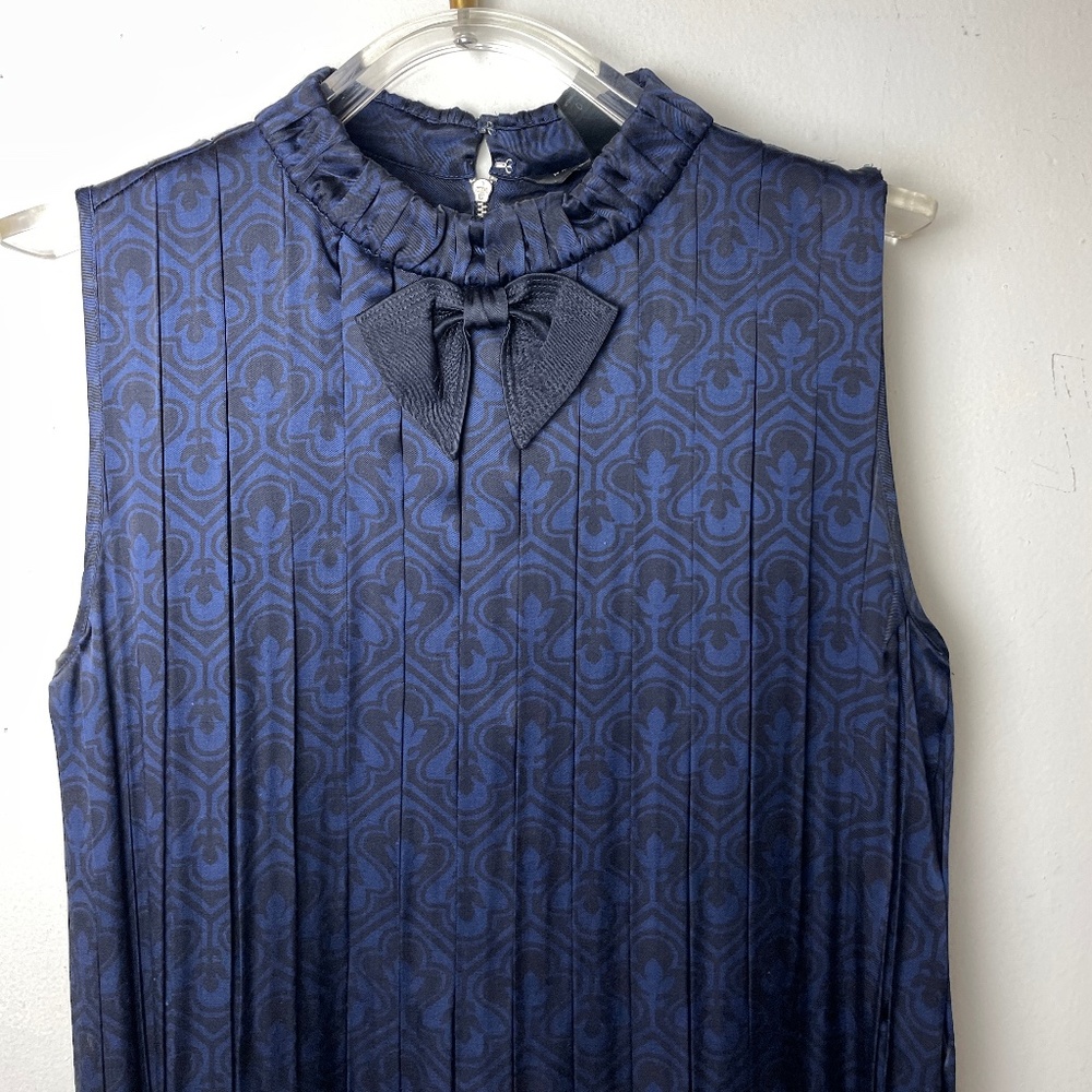 Marc By Marc Jacobs Sleeveless Blue Satin Babydoll Dress